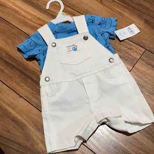 NWT 3Mo Baby Boys Carter’s Overalls/Shorts Set